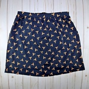 Everly Navy Mini Skirt w/ Orange Safety Pins